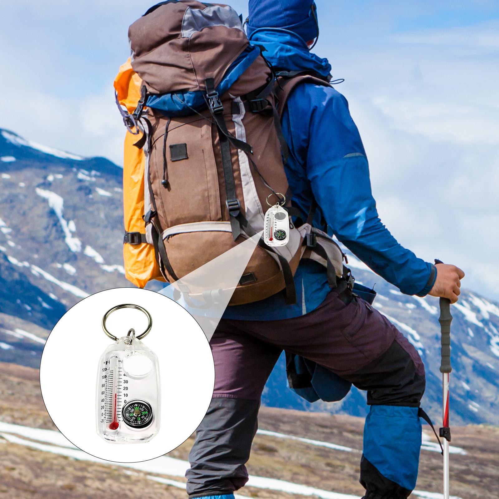 Hunting Outdoor Thermometer - بوصلة محمولة للاستخدام الخارجي مع مقياس