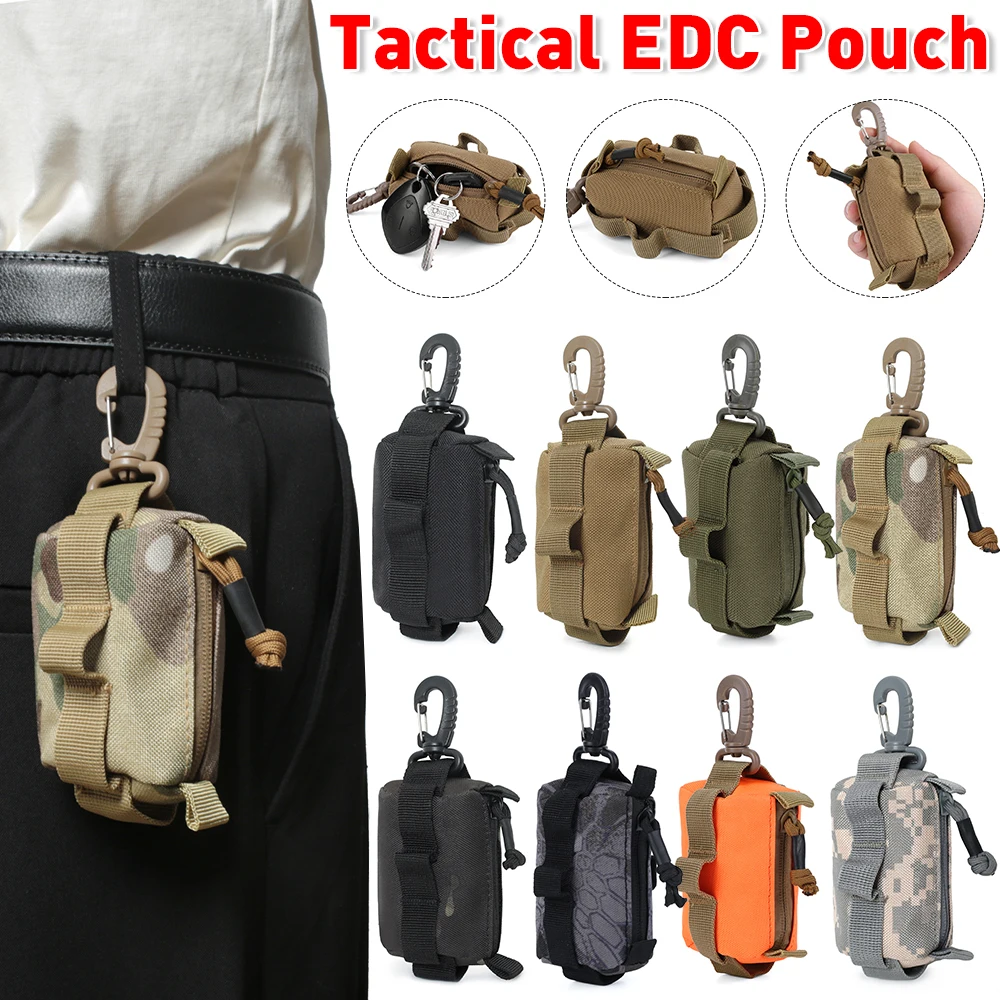 Hunting Outdoors Card - حقيبة EDC تكتيكية مع سحاب ،
