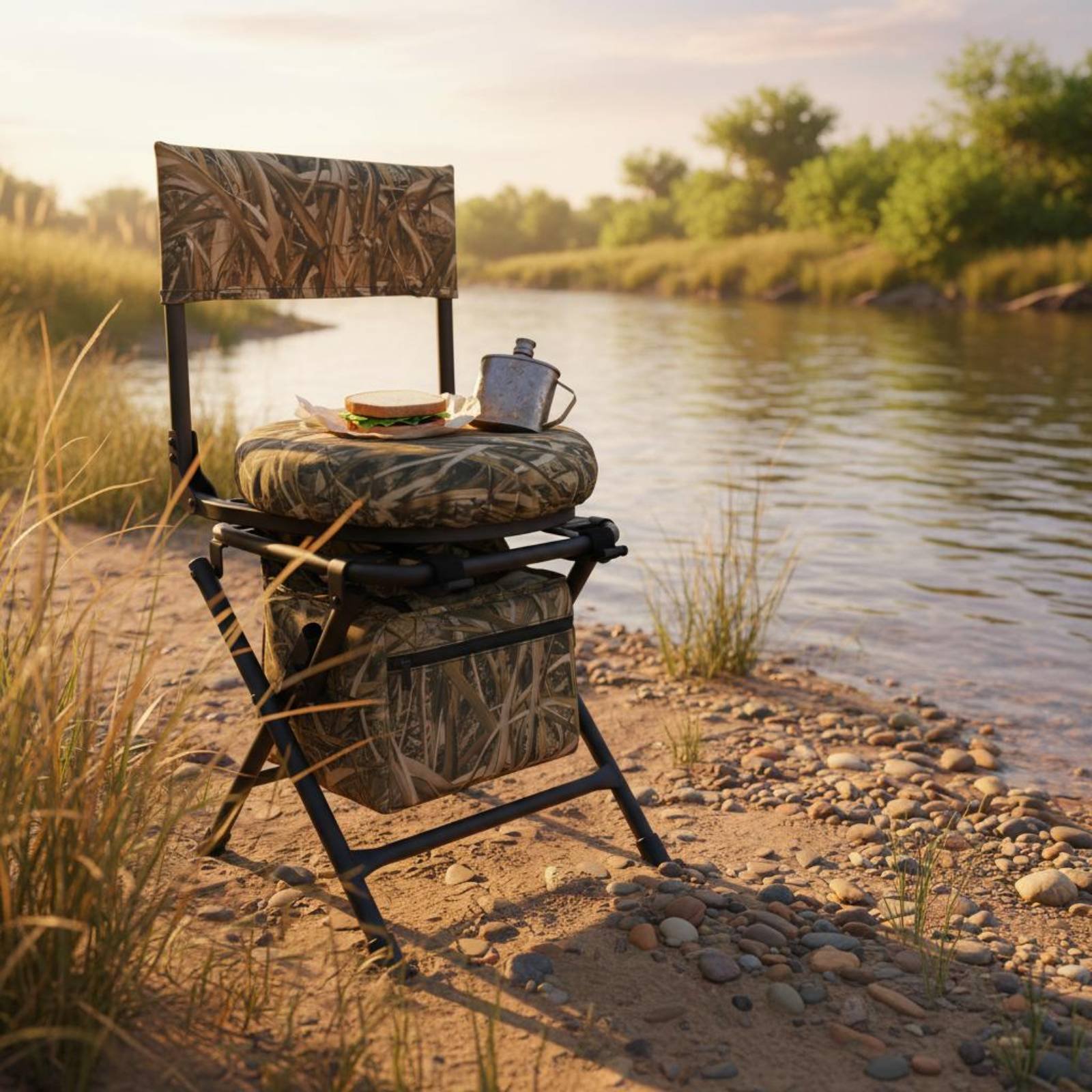 Hunting And Fishing Outdoor Chairs - كرسي صيد قابل للطي مع مسند