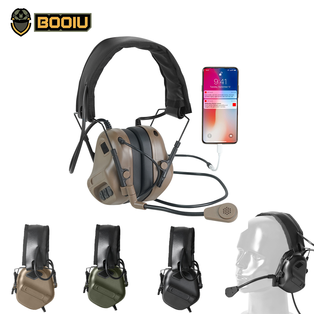 Shooting Ear Muff - BOOIU التكتيكية الإلكترونية اطلاق النار سماعة