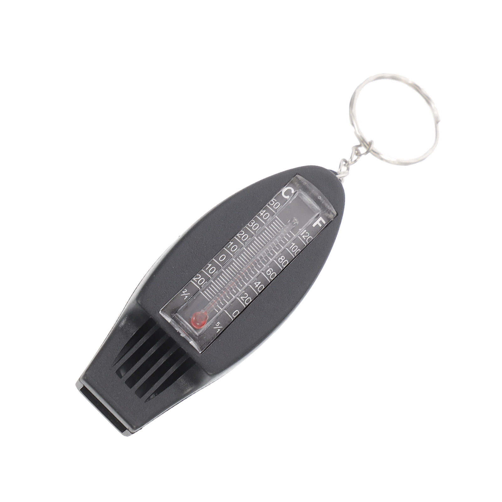 Hunting Outdoor Thermometer - صافرة النجاة المدمجة في ميدالية مفاتيح،