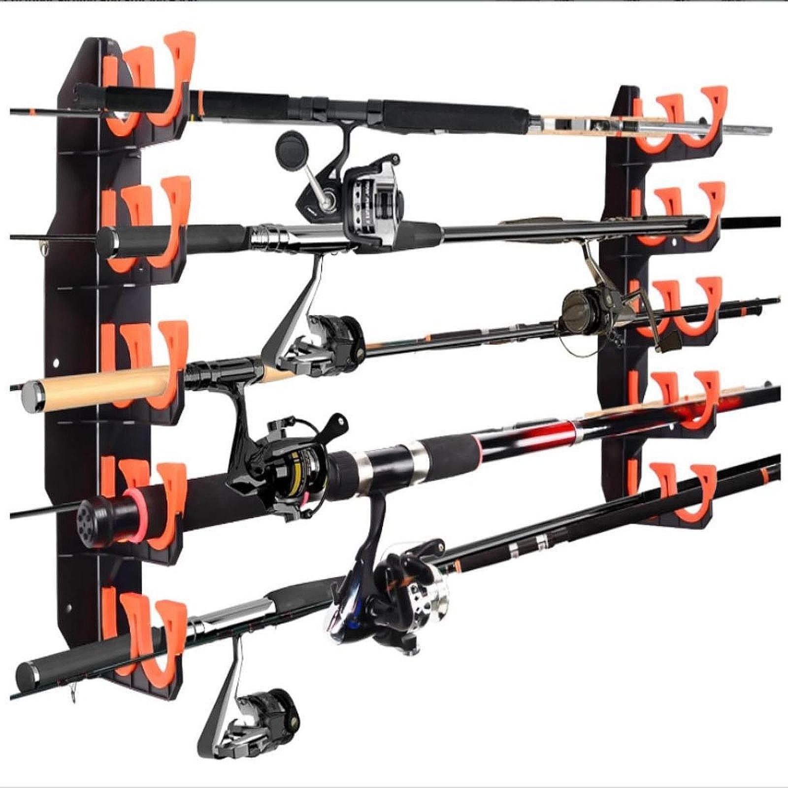 حامل قصبة صيد للجراج، رف حائط  - مراجعة Outdoor Hunting Gear Store وسعره