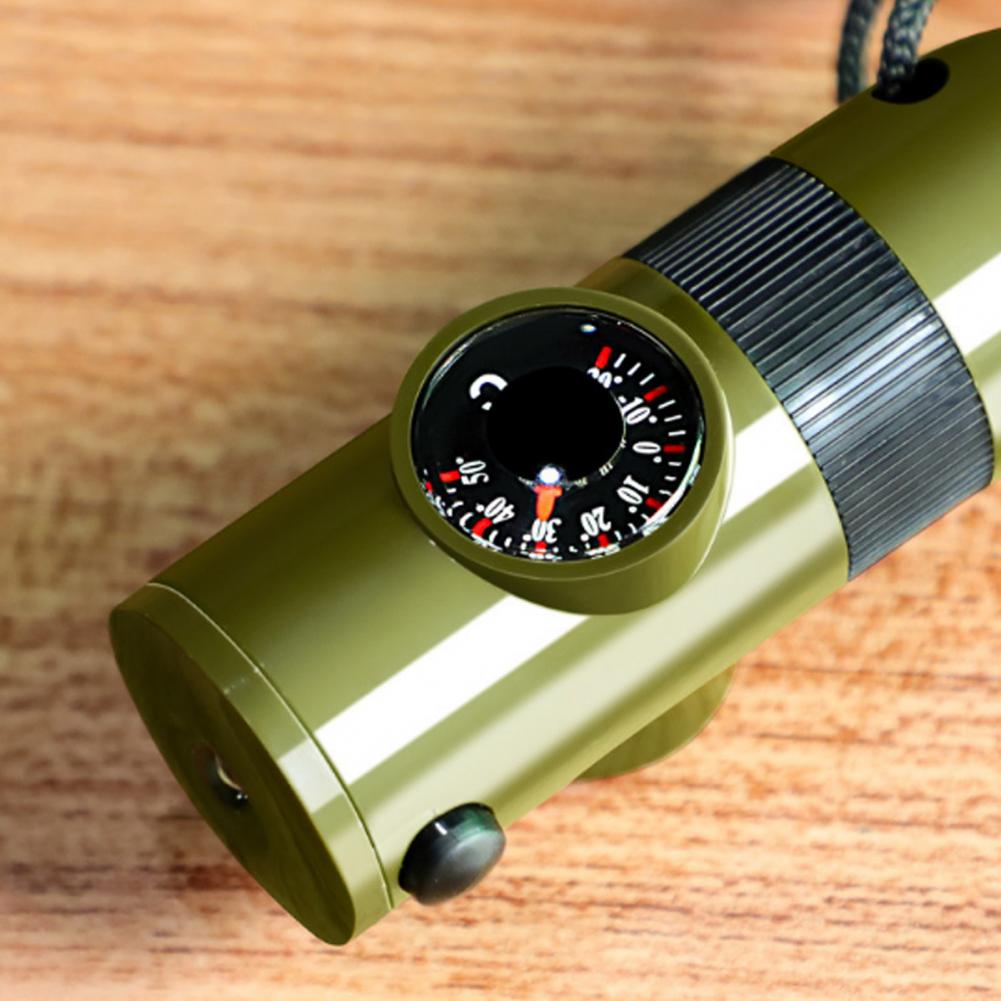 صافرة متعددة الوظائف 7 في 1 مع - مراجعة Hunting Outdoor Thermometer وسعره