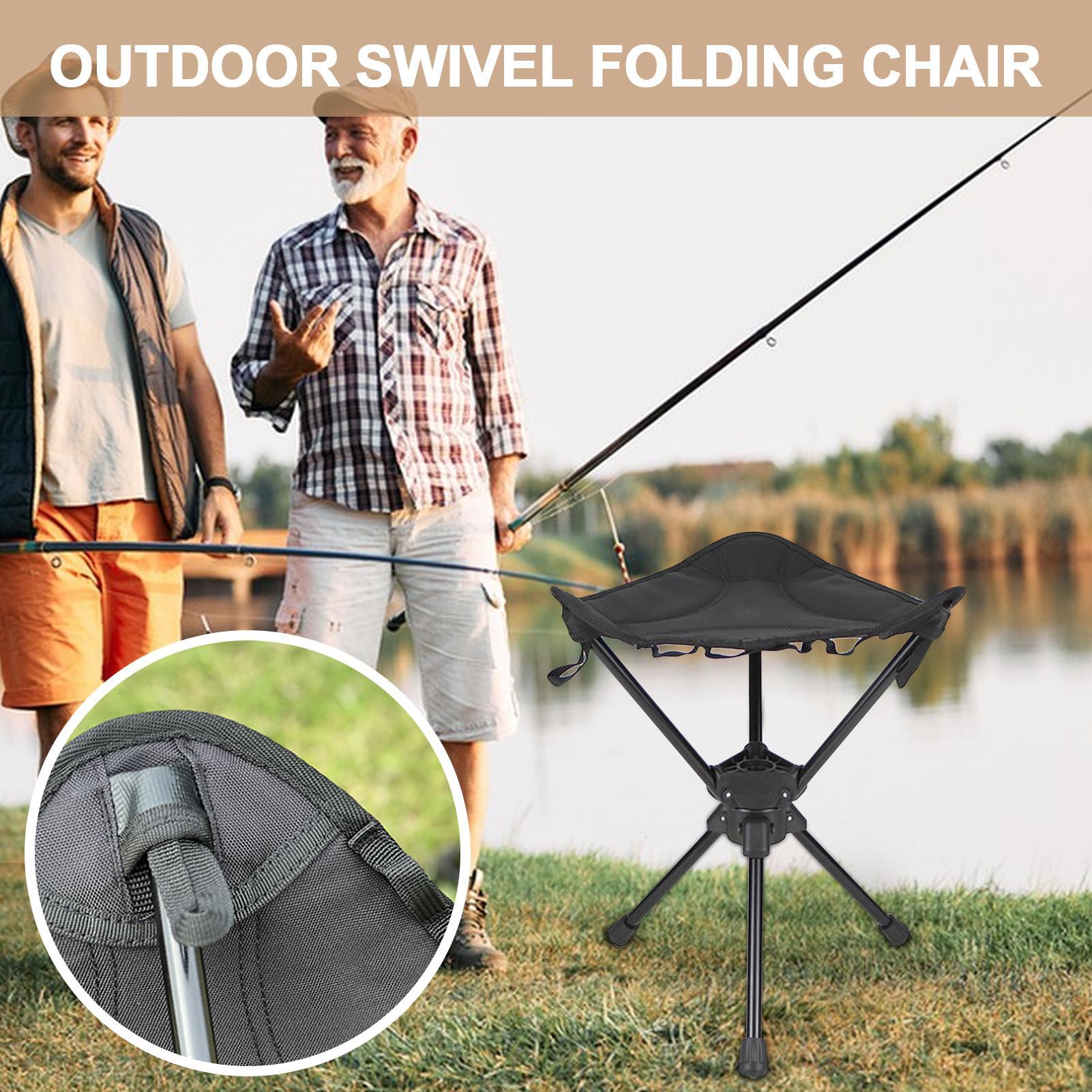 كرسي تخييم دوار قابل للطي، مقع - مراجعة Hunting And Fishing Outdoor Chairs وسعره