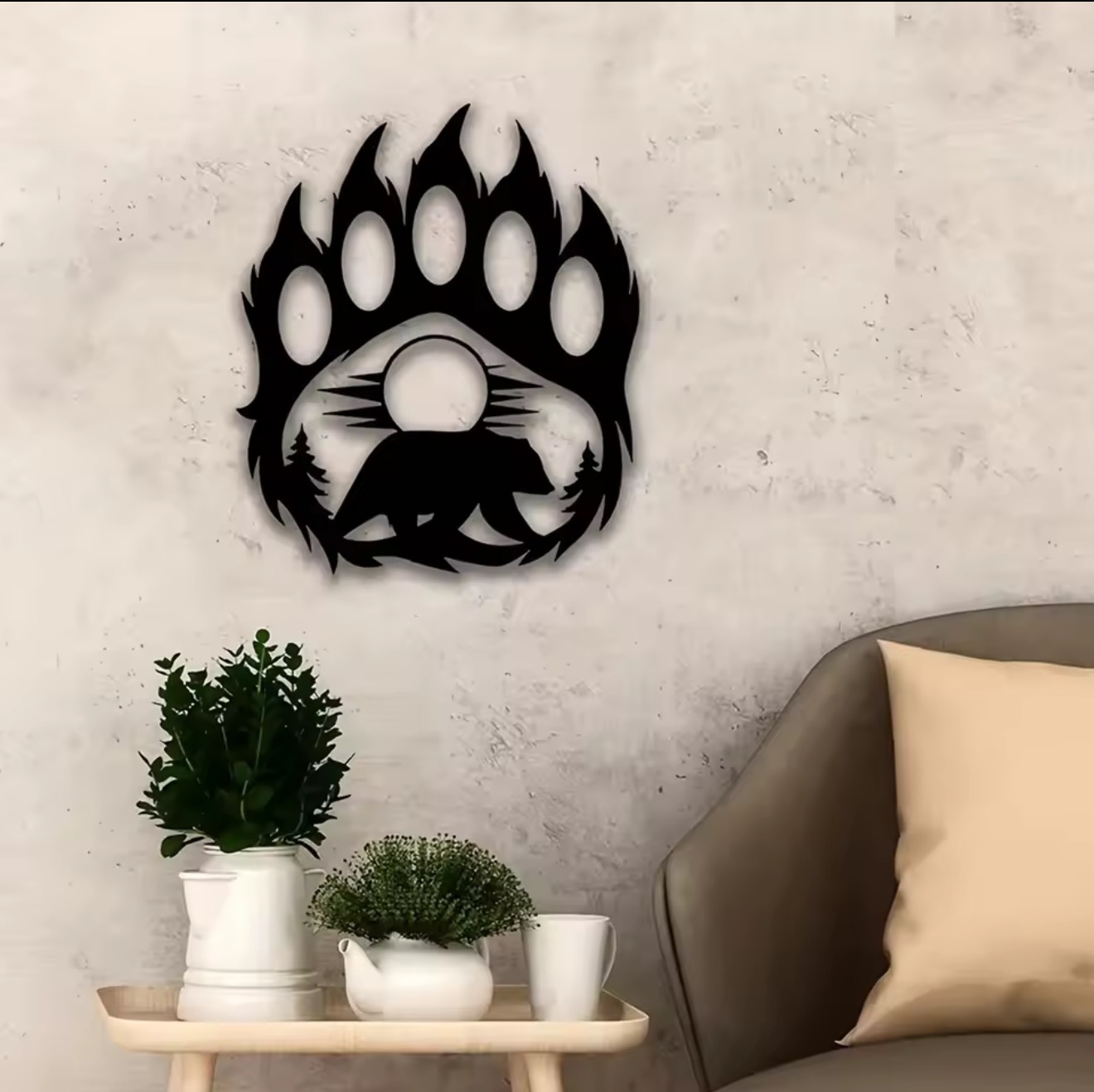 ديكور جداري معدني على شكل مخلب - مراجعة Hunting Outdoor Decor وسعره