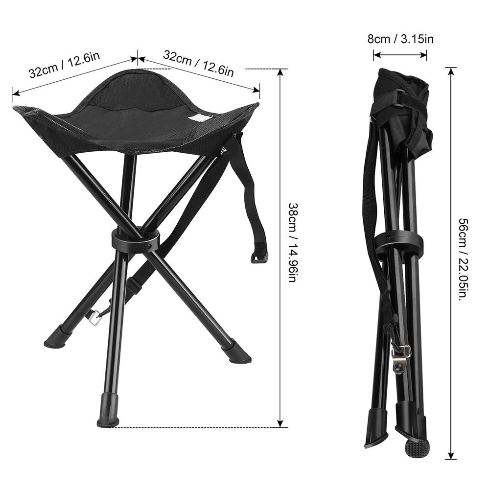 المحمولة ترايبود البراز للطي ك - مراجعة Hunting And Fishing Outdoor Chairs وسعره